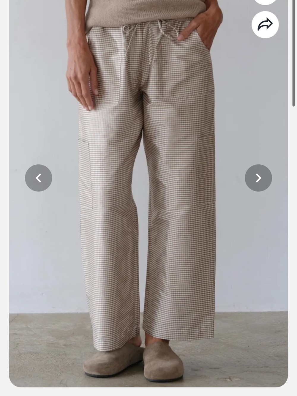Donni The Silk Taffeta Cargo Pant in color “Shitake” size small - Picture 2 of 6